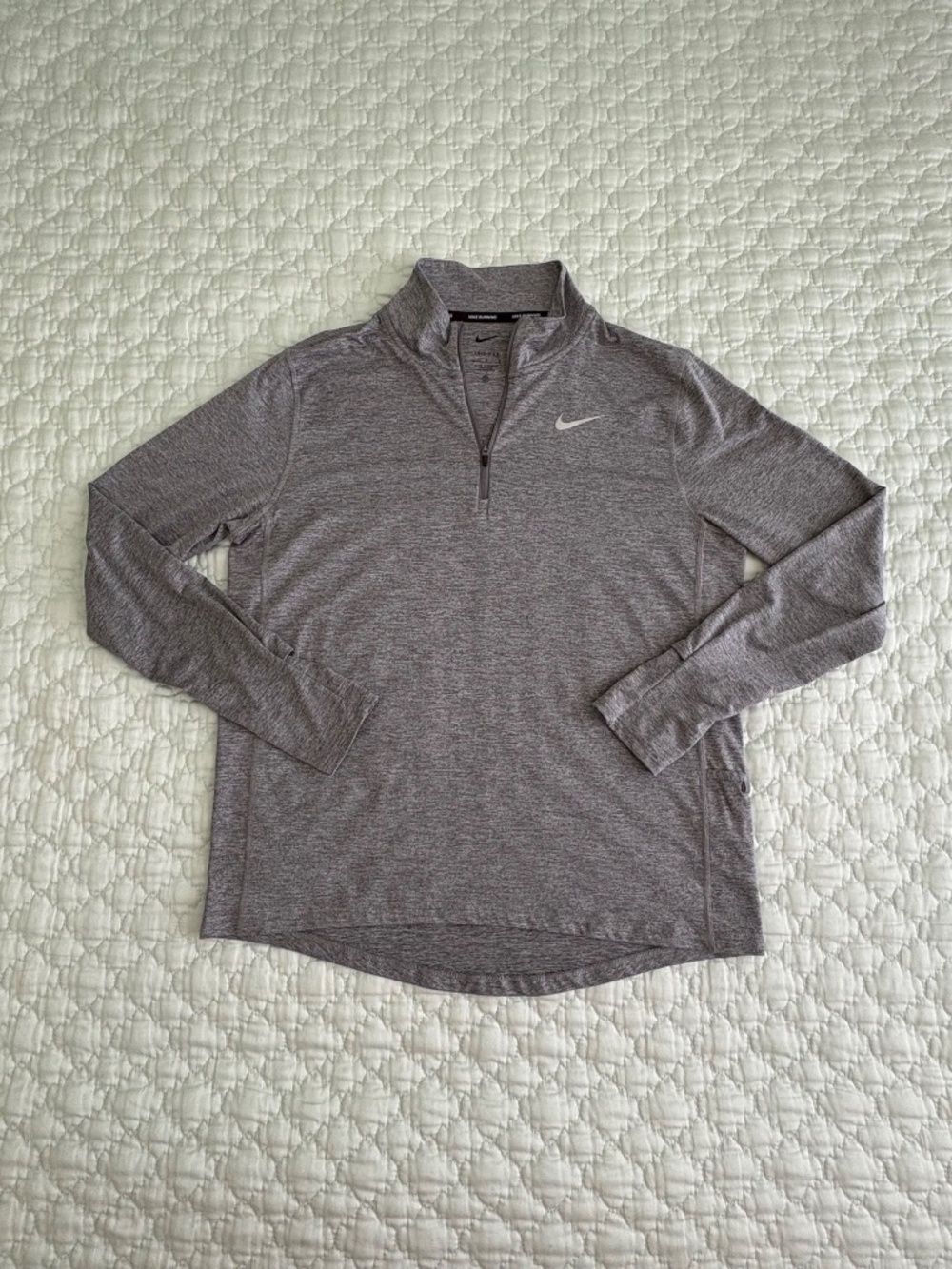Nike Dri-FIT Element Half-Zip Running Top Green Gray Heather L CU3220